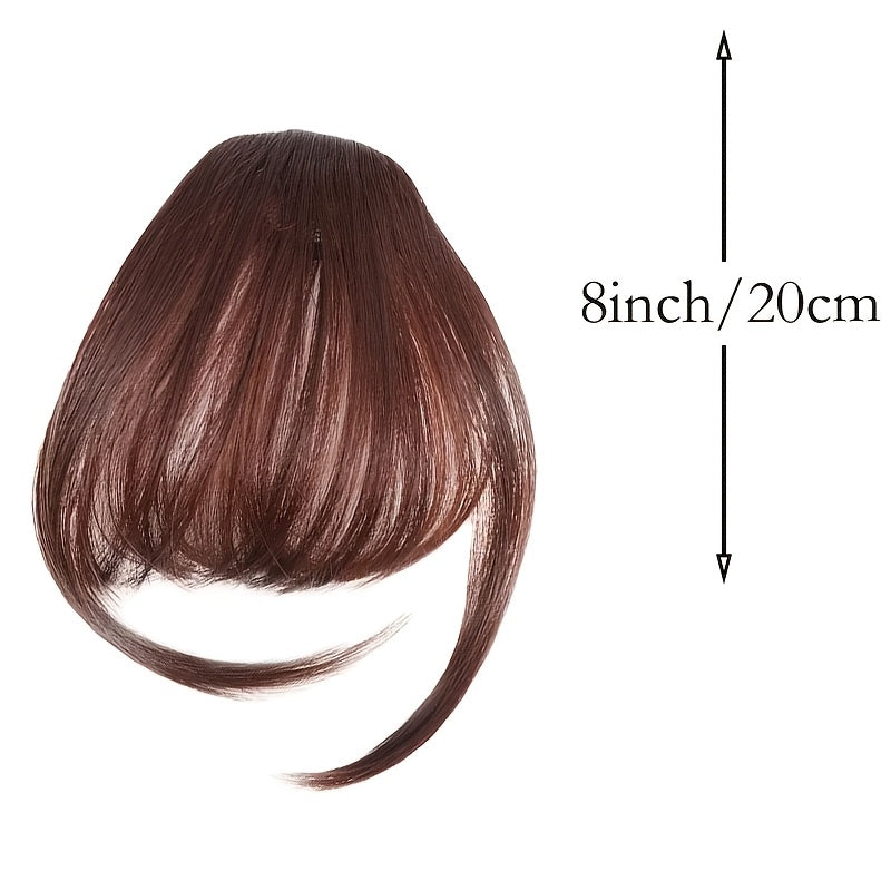 Women'S Straight Hair Bangs Clip-In Extensions, Basics Style, with Sideburns, for Easy to Wear and Natural Look