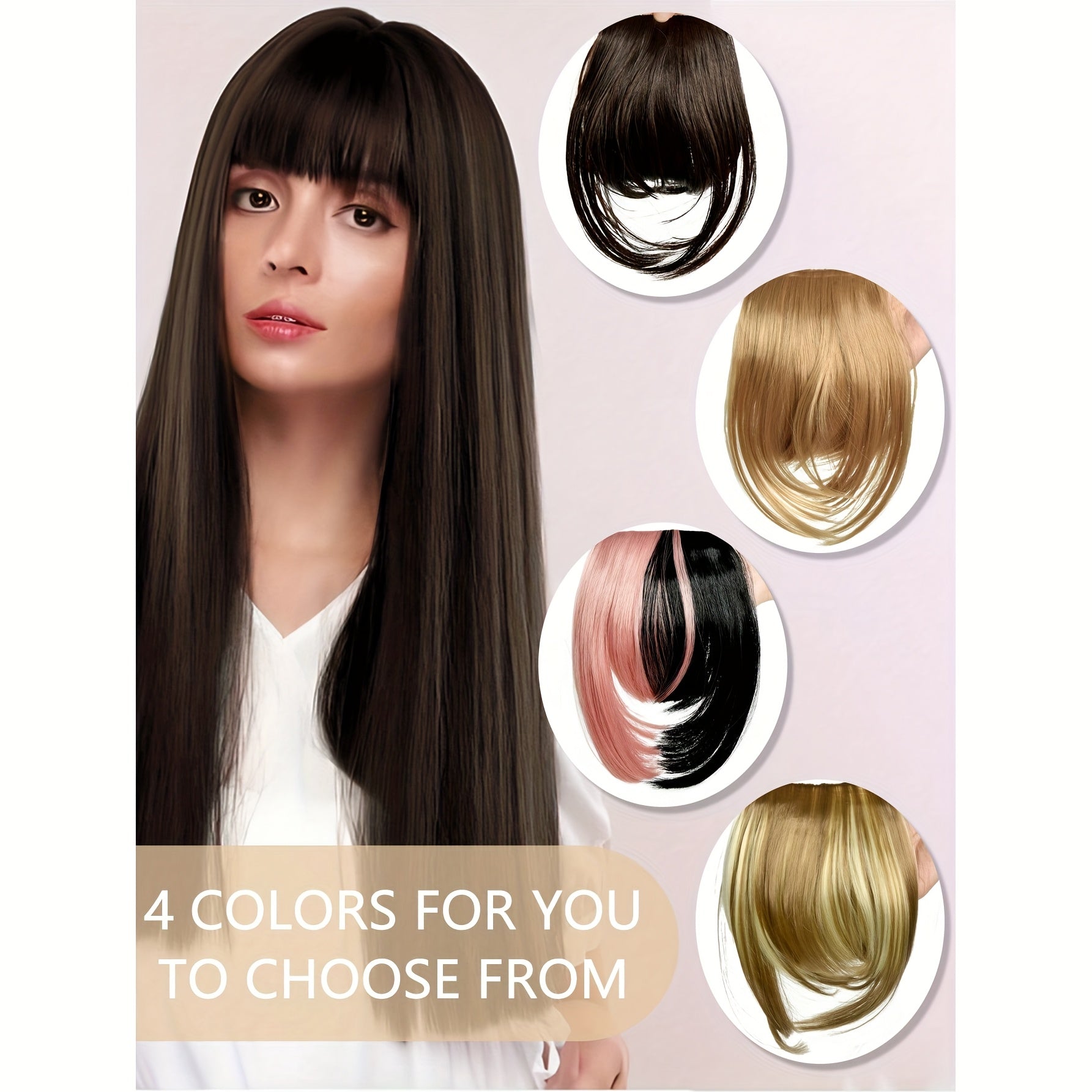 25.4 cm Clip-On Bangs Wig for Women - Natural Black Kinky Curly Hair Extensions with Adjustable Hair Clips, Easy-to-Apply Daily Use Hairpiece for Everyday & Special Occasions, Versatile Hairpiece, Sleek Hairpiece, Secure Fit Hairpiece
