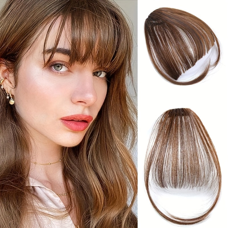 Women'S Straight Hair Bangs Clip-In Extensions, Basics Style, with Sideburns, for Easy to Wear and Natural Look