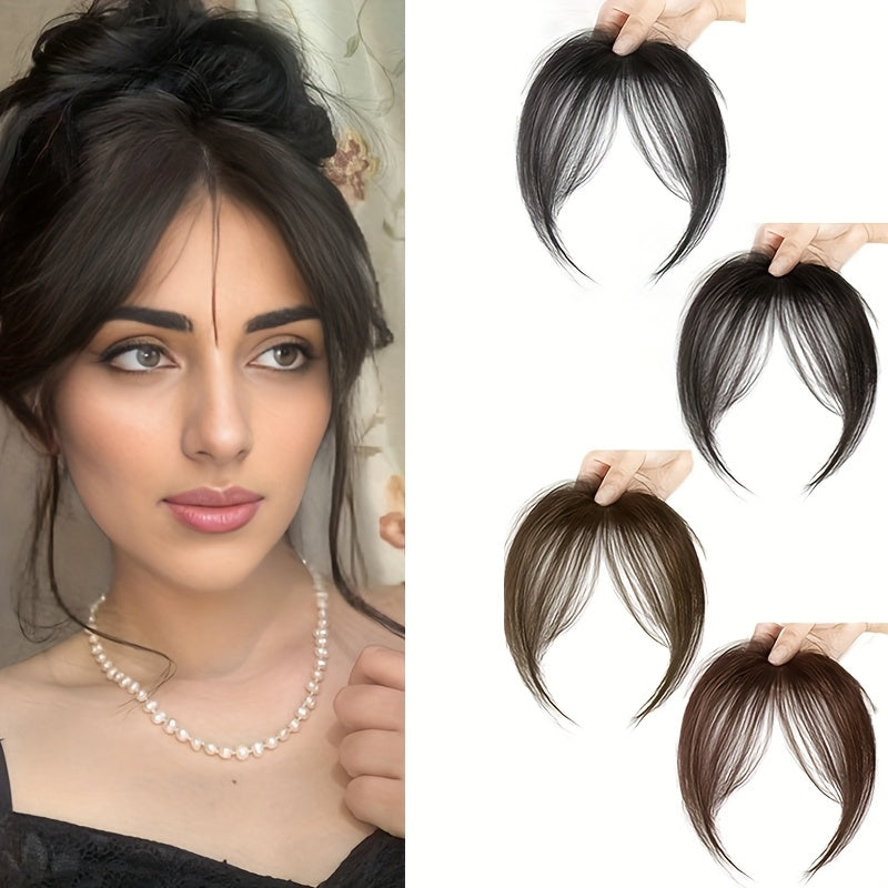 Women'S Bangs Wig - 8-Inch, Black Brown, Straight Hair with Volume, Perfect for Everyday Wear, Stylish Hair Accessory | Soft Hair Texture | High-Temperature Fiber