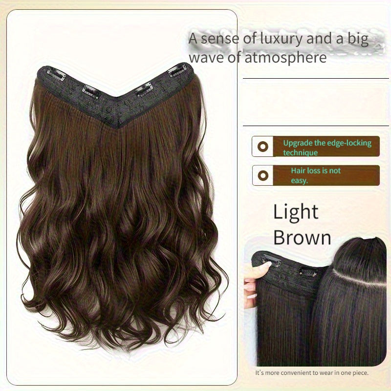 18-Inch Loose Curly Hair Extensions for Women - Invisible, Seamless, Volumizing Clip-Ins, Natural Black, One-Piece Design for Effortless Length & Volume