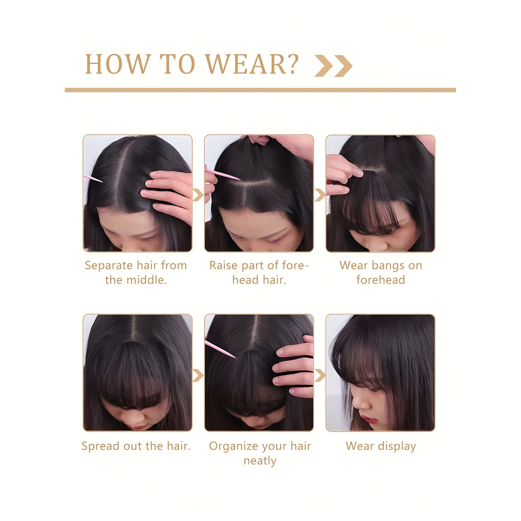 25.4 cm Clip-On Bangs Wig for Women - Natural Black Kinky Curly Hair Extensions with Adjustable Hair Clips, Easy-to-Apply Daily Use Hairpiece for Everyday & Special Occasions, Versatile Hairpiece, Sleek Hairpiece, Secure Fit Hairpiece