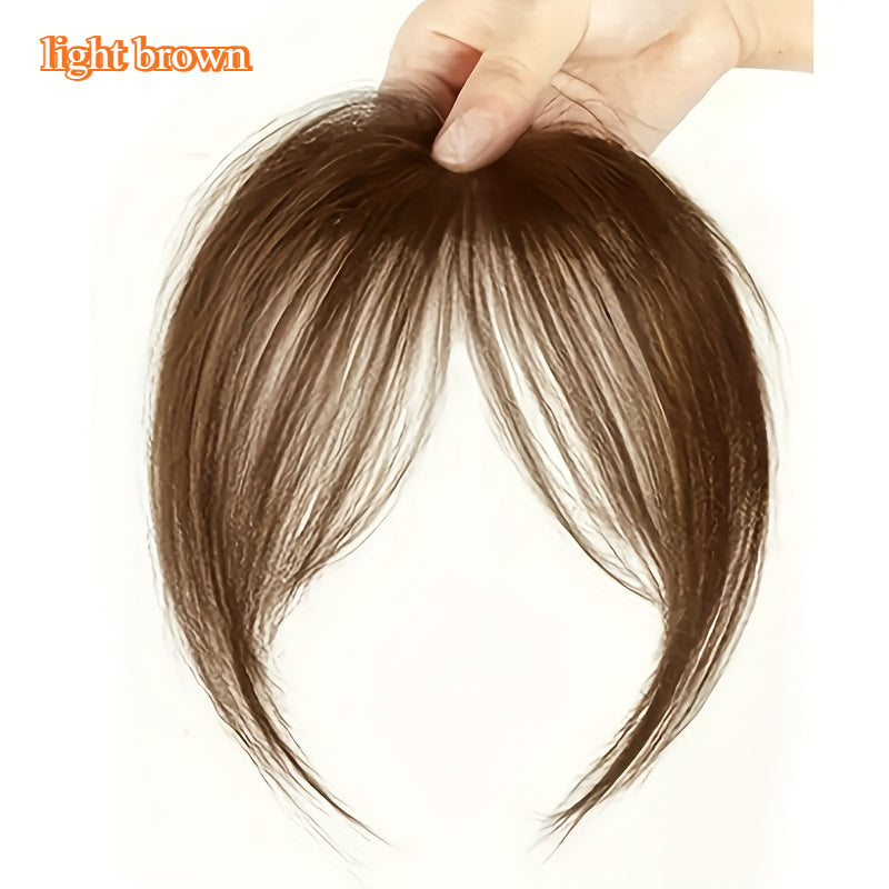 Women'S High Temperature Fiber Synthetic Straight Hair Wig with Fluffy Side Bangs, Basics Style, with Hair Flipper Bangs for Daily and Party Wear