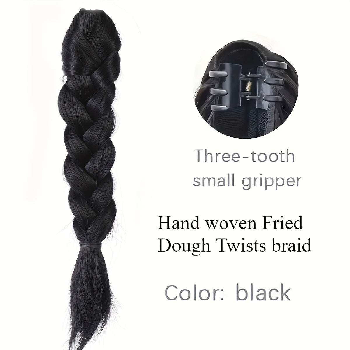 14 Inch High-Temperature Fiber Braided Ponytail Extensions - Straight Hair, Versatile Styling for All Hairstyles, Durable & Heat-Resistant, Sleek & Natural Look for Women, Hair Accessories