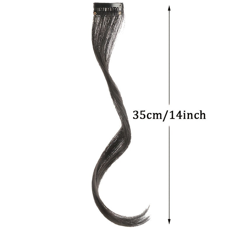 1pc Elegant Curly Wave Synthetic Side Bangs for Women, Clip-In Wavy Fringe Hairpiece, Long Hair Extensions Wig, DIY Styling Hair Accessory