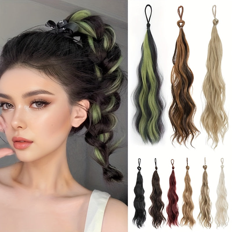 SARLA Women's Self-Winding Synthetic Hair Ponytail Extensions with Curly Wave Volume - Elegant Updo Bun with Flower Bud Clip, Multi-Color Options for Caucasian Hair, No Tools Needed, Stylish Hair Upgrade, Toolfree Application