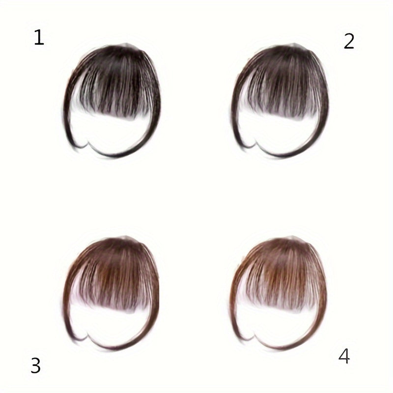 Hair Bangs With Sideburns Synthetic Clip In Hair Extensions Elegant Natural Looking For Daily Use Hair Accessories