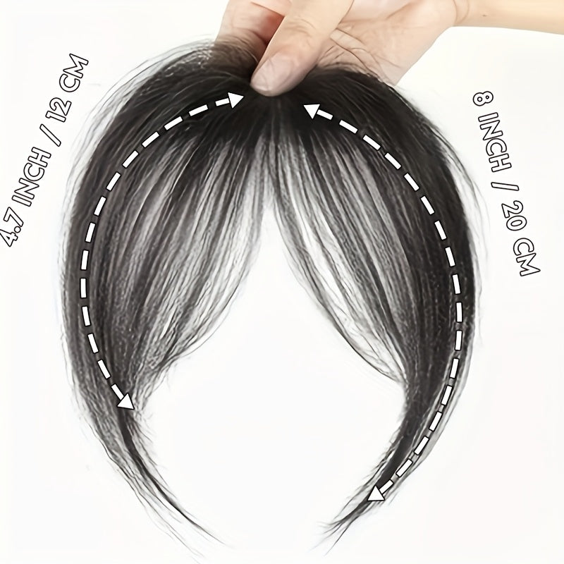 Women'S Bangs Wig - 8-Inch, Black Brown, Straight Hair with Volume, Perfect for Everyday Wear, Stylish Hair Accessory | Soft Hair Texture | High-Temperature Fiber