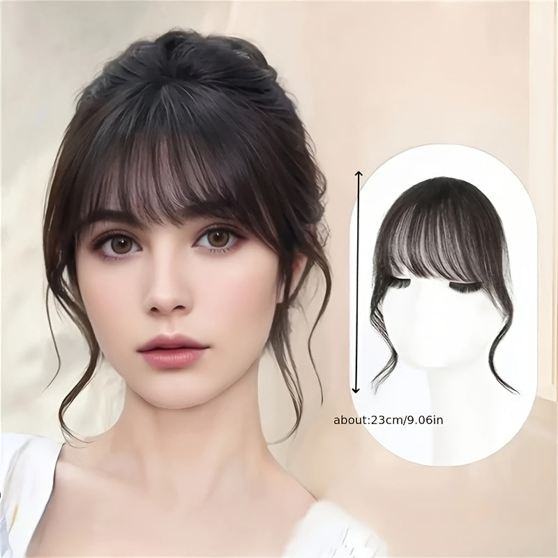 Women'S Curly Wave Bangs Clip-In Hairpiece High Temperature Fiber Easy Wear Natural Look Perfect for Music Festivals Christmas Parties