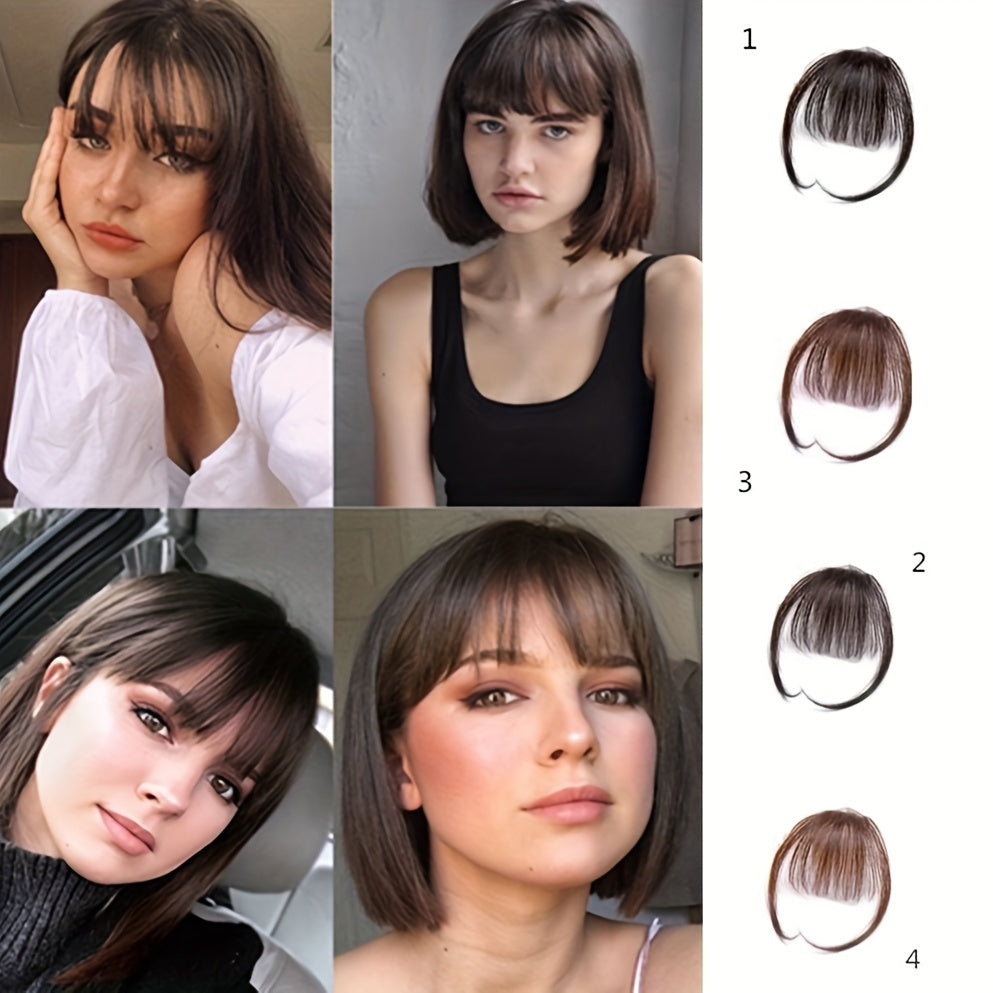 Hair Bangs With Sideburns Synthetic Clip In Hair Extensions Elegant Natural Looking For Daily Use Hair Accessories