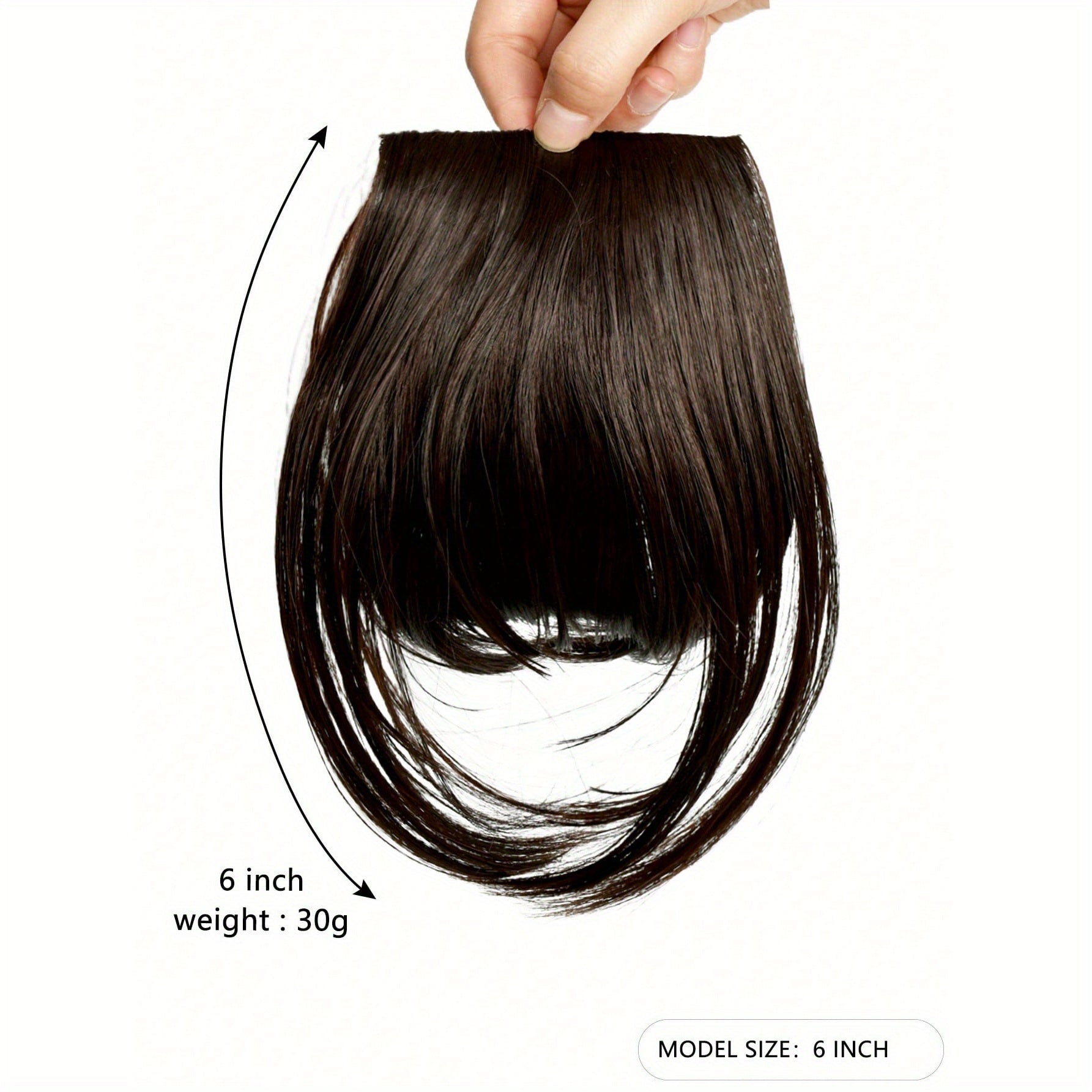 25.4 cm Clip-On Bangs Wig for Women - Natural Black Kinky Curly Hair Extensions with Adjustable Hair Clips, Easy-to-Apply Daily Use Hairpiece for Everyday & Special Occasions, Versatile Hairpiece, Sleek Hairpiece, Secure Fit Hairpiece