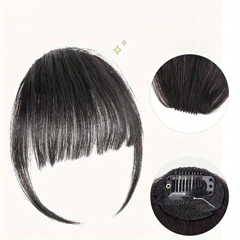 Hair Bangs With Sideburns Synthetic Clip In Hair Extensions Elegant Natural Looking For Daily Use Hair Accessories