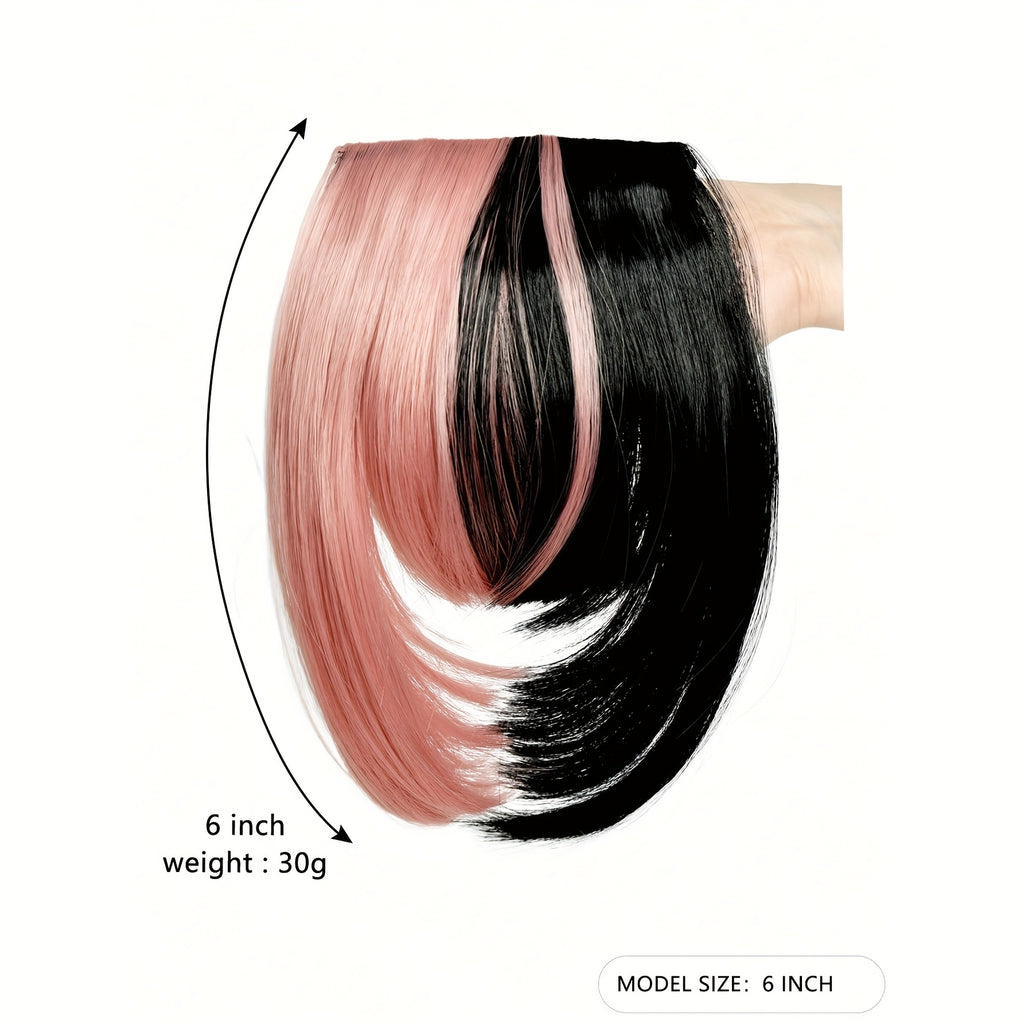 25.4 cm Clip-On Bangs Wig for Women - Natural Black Kinky Curly Hair Extensions with Adjustable Hair Clips, Easy-to-Apply Daily Use Hairpiece for Everyday & Special Occasions, Versatile Hairpiece, Sleek Hairpiece, Secure Fit Hairpiece