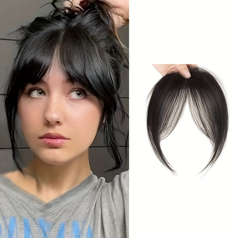 Women'S Bangs Wig - 8-Inch, Black Brown, Straight Hair with Volume, Perfect for Everyday Wear, Stylish Hair Accessory | Soft Hair Texture | High-Temperature Fiber