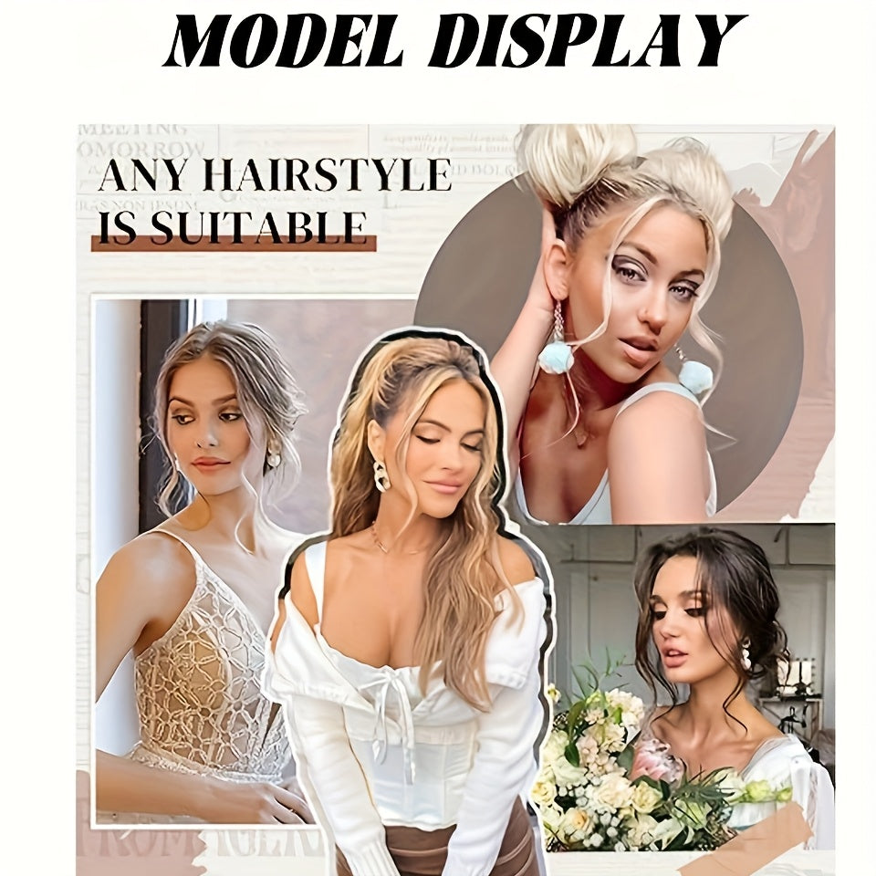 Long Curly Wavy Clip-In Hair Extensions - Invisible Synthetic Dragon Beard Side Bangs with Temples for Daily Wear, Natural Look for All Hair Types