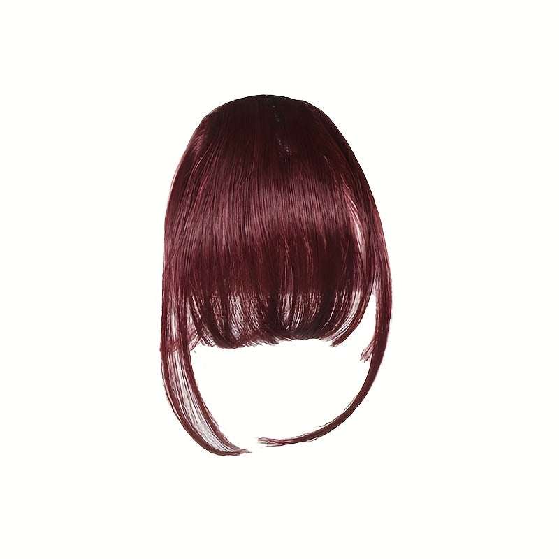 Women'S Straight Hair Bangs Clip-In Extensions, Basics Style, with Sideburns, for Easy to Wear and Natural Look