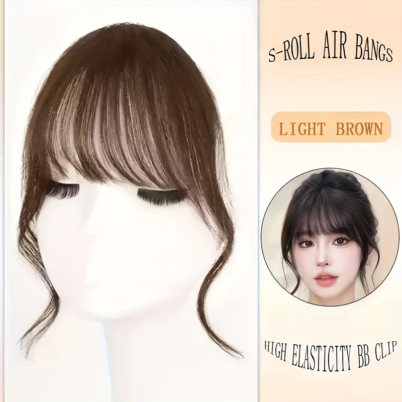 Women'S Curly Wave Bangs Clip-In Hairpiece High Temperature Fiber Easy Wear Natural Look Perfect for Music Festivals Christmas Parties