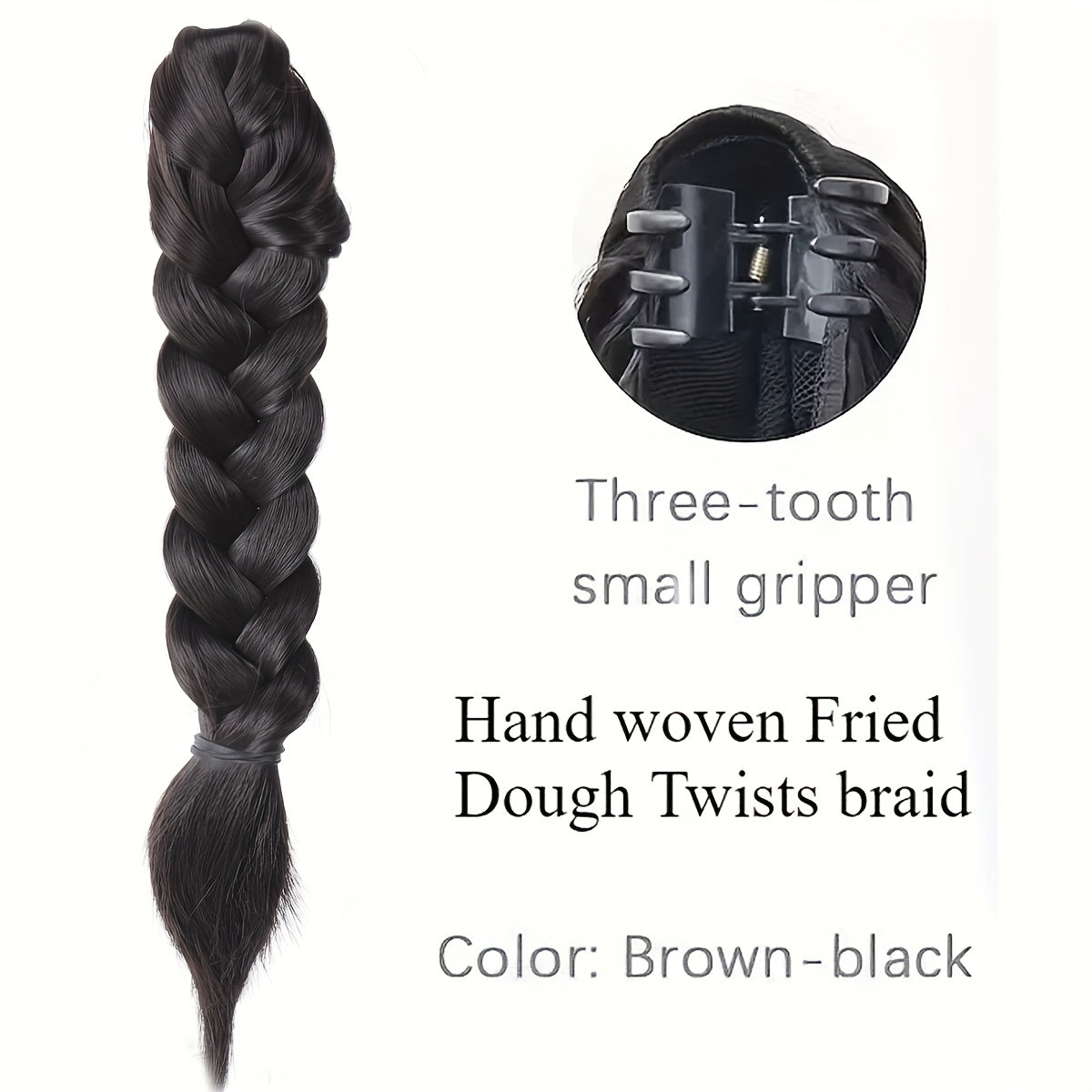 14 Inch High-Temperature Fiber Braided Ponytail Extensions - Straight Hair, Versatile Styling for All Hairstyles, Durable & Heat-Resistant, Sleek & Natural Look for Women, Hair Accessories