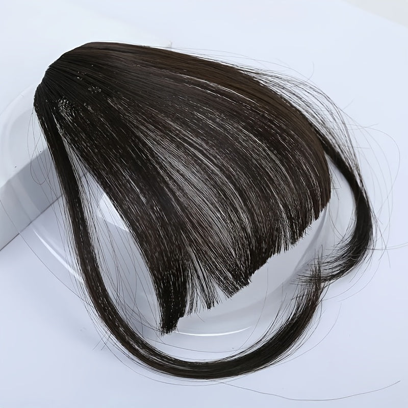 Women'S Straight Hair Bangs Clip-In Extensions, Basics Style, with Sideburns, for Easy to Wear and Natural Look