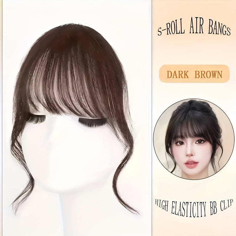 Women'S Curly Wave Bangs Clip-In Hairpiece High Temperature Fiber Easy Wear Natural Look Perfect for Music Festivals Christmas Parties