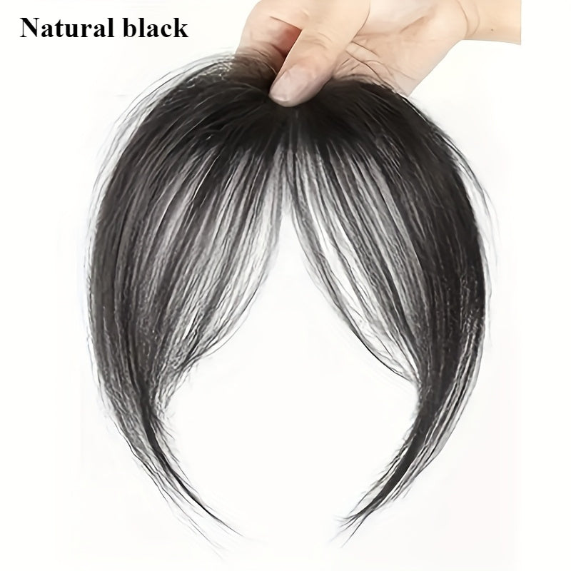 Women'S High Temperature Fiber Synthetic Straight Hair Wig with Fluffy Side Bangs, Basics Style, with Hair Flipper Bangs for Daily and Party Wear