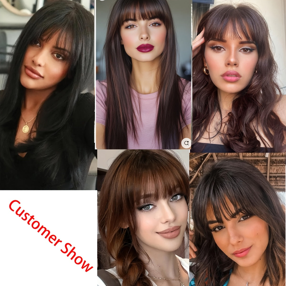 Women'S Synthetic Straight Bangs Hairpiece - Natural-Looking Air Bangs for Short Hair, Easy Clip-In Styling Accessory, Perfect for Everyday or Special Occasions, Hair Accessories, Versatile Hairpiece, Sleek Hairpiece, Secure Fit Hairpiece