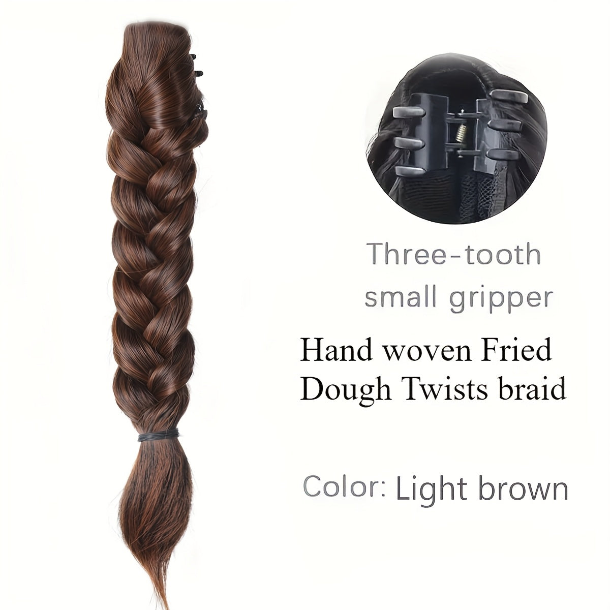 14 Inch High-Temperature Fiber Braided Ponytail Extensions - Straight Hair, Versatile Styling for All Hairstyles, Durable & Heat-Resistant, Sleek & Natural Look for Women, Hair Accessories