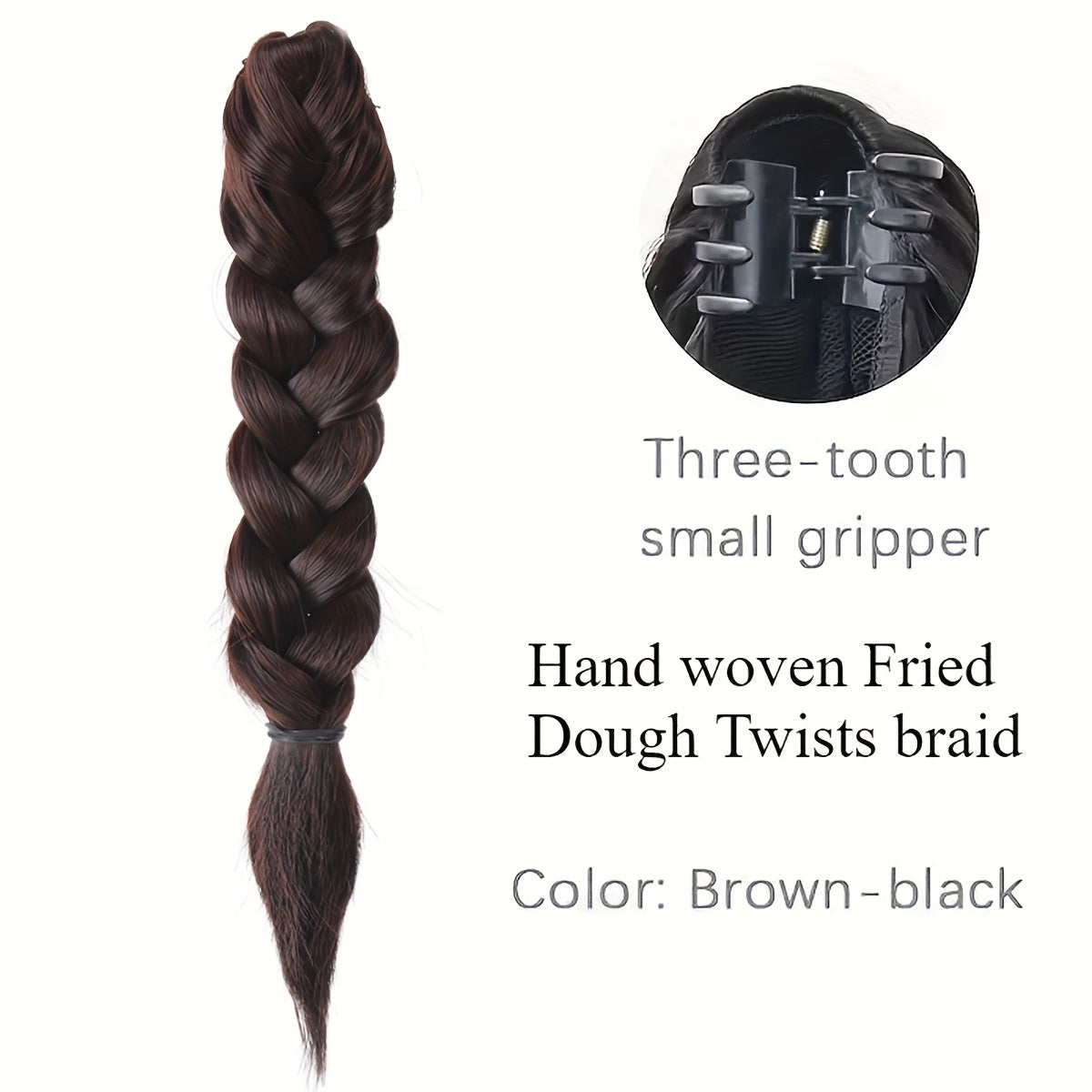 14 Inch High-Temperature Fiber Braided Ponytail Extensions - Straight Hair, Versatile Styling for All Hairstyles, Durable & Heat-Resistant, Sleek & Natural Look for Women, Hair Accessories