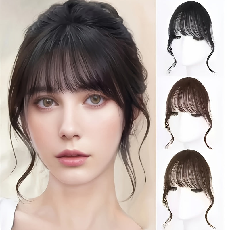 Women'S Curly Wave Bangs Clip-In Hairpiece High Temperature Fiber Easy Wear Natural Look Perfect for Music Festivals Christmas Parties