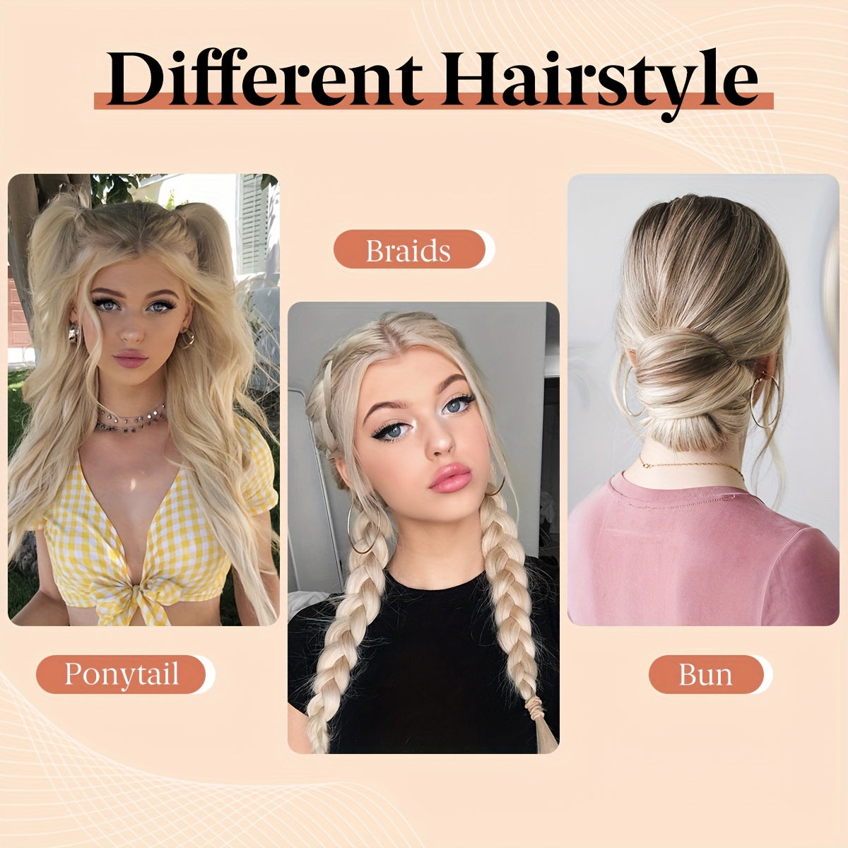 SARLA Women's Self-Winding Synthetic Hair Ponytail Extensions with Curly Wave Volume - Elegant Updo Bun with Flower Bud Clip, Multi-Color Options for Caucasian Hair, No Tools Needed, Stylish Hair Upgrade, Toolfree Application