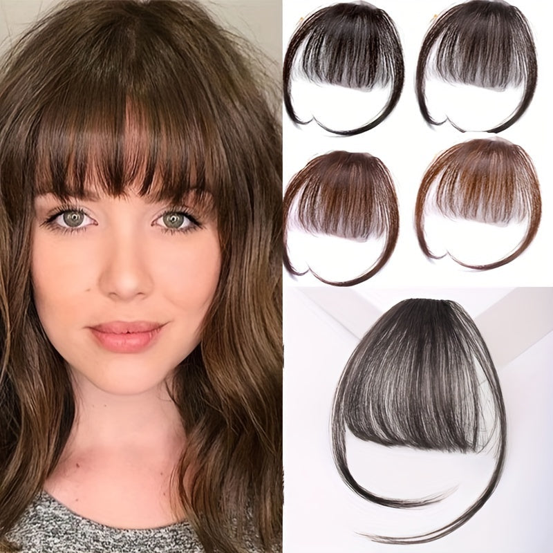 Hair Bangs With Sideburns Synthetic Clip In Hair Extensions Elegant Natural Looking For Daily Use Hair Accessories