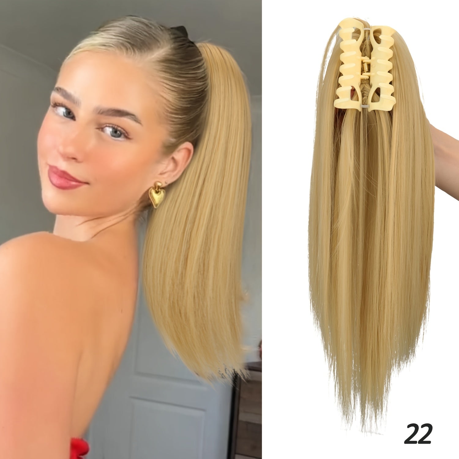 1pcs 40.64cm Messy Short Straight Ponytail Synthetic Claw Clip Ponytail Hair Extensions Claw Clip Messy Hair Bun Hairpiece For Women Hair Accessories Halloween Christmas